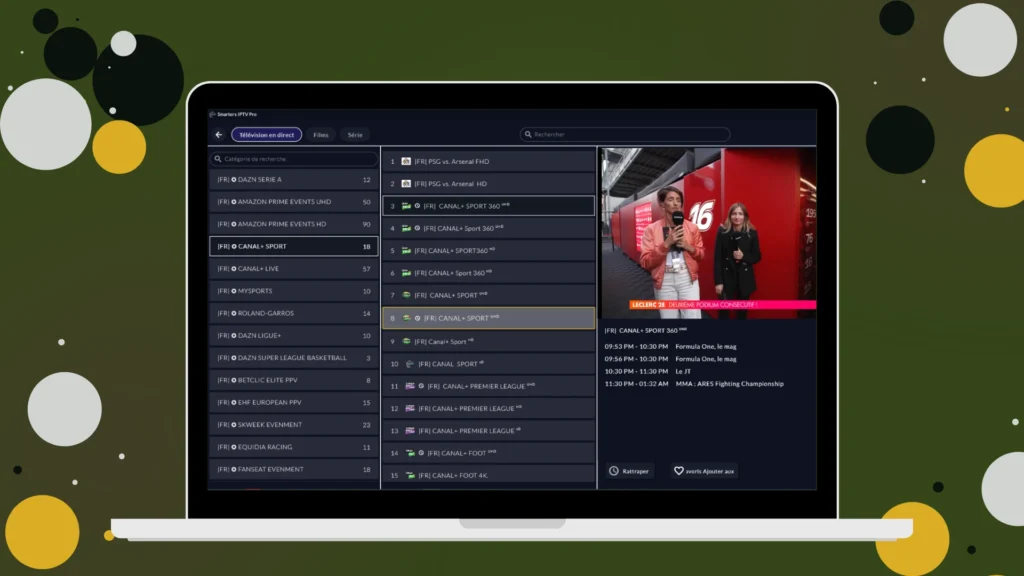 Accédez télévision en direct